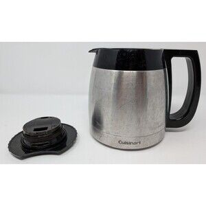 Cuisinart Thermal Coffee Pot Carafe 10-12 Cup Stainless Steel Replacement w/ Lid
